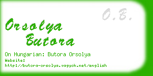 orsolya butora business card